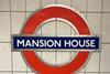 mansion house tube sign