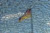 German flag behind cracked glass