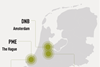 Five key players in Dutch pensions - institutions location map