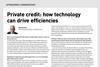 Private credit: how technology can drive efficiencies