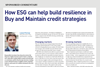 How ESG can help build resilience in Buy and Maintain credit strategies