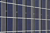 Close-up shot of solar panels