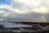 Iceland rainbow thermal sky clouds