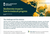 Biodiversity impacts - how to measure progress