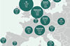 Top 1000 pension funds 2025 - Europe map