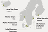 Location of key nordic pensions players