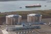 Dragon LNG, liquefied natural gas regasification terminal in Milford Haven, Wales.