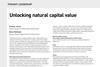 Unlocking natural capital value