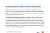 Strong comeback of the European retail markets