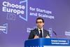 Photo of Stéphane Séjourné, Executive Vice-President of the European Commission for Prosperity and Industrial Strategy, at a press conference on the Commission's EU Startup and Scaleup Strategy