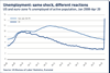 Unemployment - same shock, different reactions