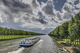 Netherlands inland ship barge on canal