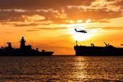 navy ships sunset war military defence