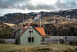 Iceland flag scenery