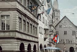 Switzerland flag Zurich