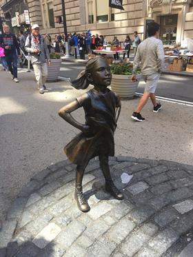 The 'Fearless Girl' statue in New York