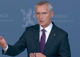 Stoltenberg at August 2025 Israel press conference