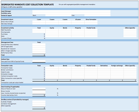 Investment Association cost disclosure template for segregated mandates