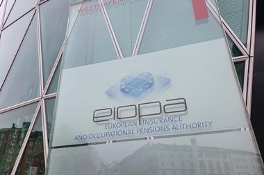 EIOPA sign on building in Frankfurt
