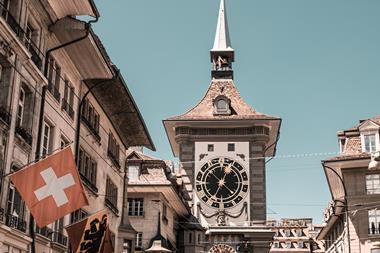 Switzerland street flag