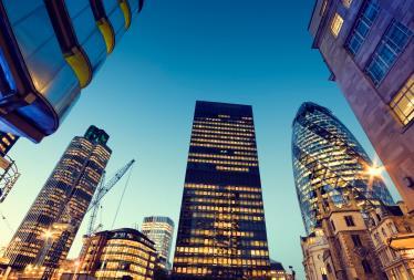 Evening in City of London