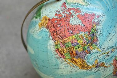 United States US map globe