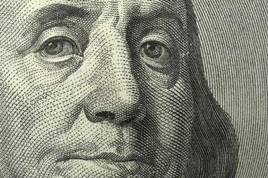 Close-up of a 100-dollar bill