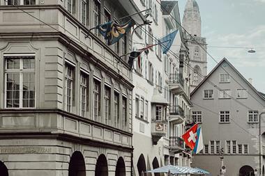 Switzerland flag Zurich