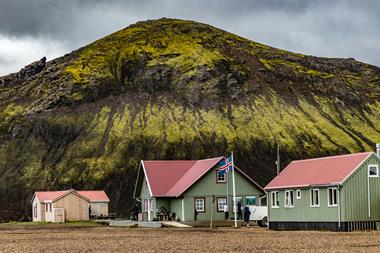 Iceland flag scenery