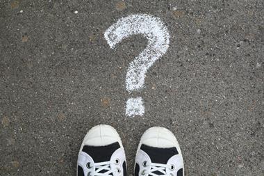 question mark floor chalk shoes