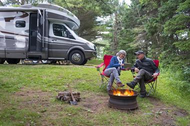 Camper with retirees