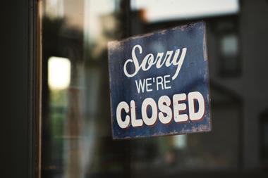 sorry we're closed sign