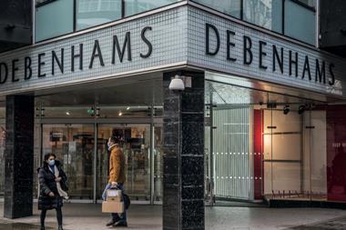 flagship Debenhams store in London