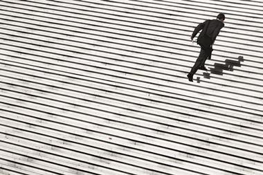 Steps up to building