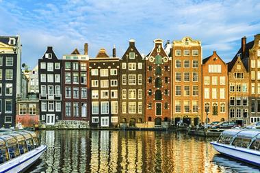 Traditional houses of Amsterdam, Netherlands