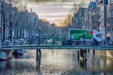 Truck of Heineken in Amsterdam