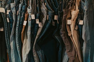 Clothing on sales rack