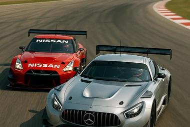 Mercedes racing Nissan track