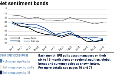 Net sentiment bonds - January 2022