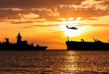 navy ships sunset war military defence