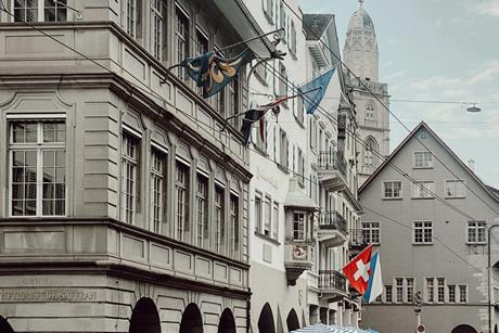 Switzerland flag Zurich