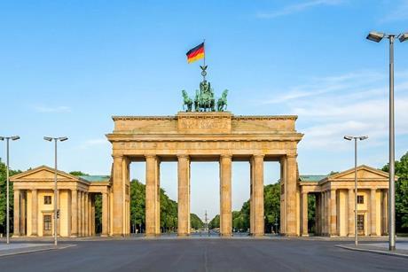 Berlin Germany flag Brandenburg Gate