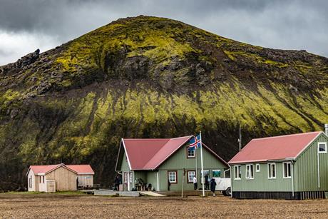 Iceland flag scenery