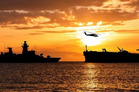 navy ships sunset war military defence