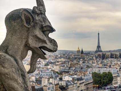 A gargoyle from Notre Dame in Paris