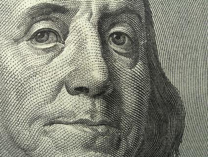 Close-up of a 100-dollar bill