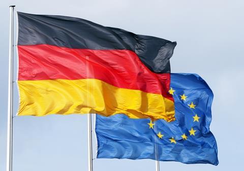 Germany, EU flags