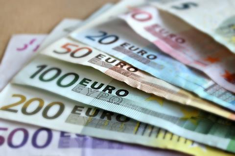 Euro banknotes