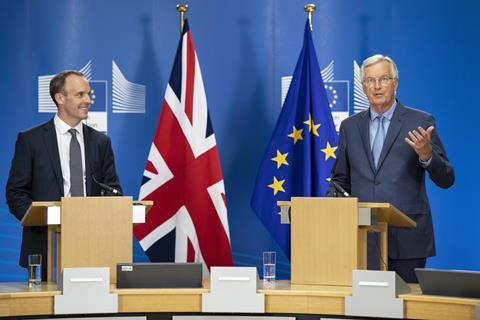 Dominic Raab, Michel Barnier