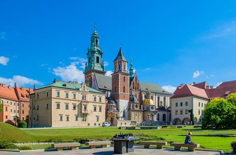 Wawel Castle in Krakow, Poland